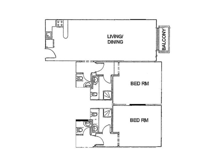 Floor plan - Fully Furnished | 1BR | Metro | Multiple Options