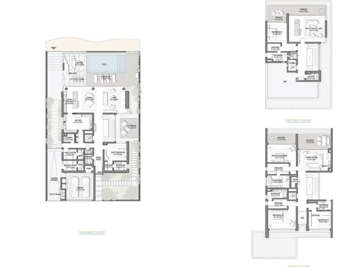 Floor plan - Exclusive 5BR I Corner Villa I Private Beach
