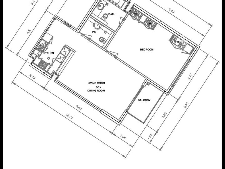 Floor plan - Damac 1BR | Fully Furnished | Vacant on Transfer