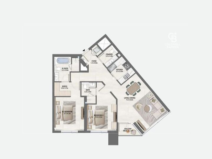 Floor plan - 2% DLD Waiver | 5% DP | 40% PHPP | Handover Soon
