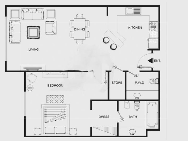 Floor plan - Near Metro | Large Layout | Exclusive | Tenanted