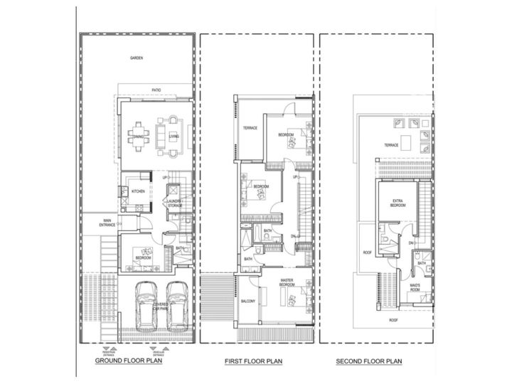 Floor plan - END UNIT | SINGLE ROW | PARK FACING
