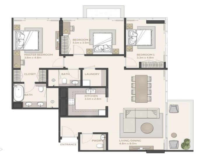Floor plan - Premium Living | High Floor | 5 Years PHPP