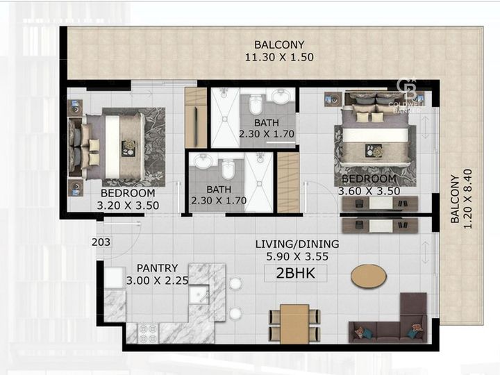 Floor plan - 2BHK | HANDOVER IN JUNE | NEXT TO PARK+LULU MALL