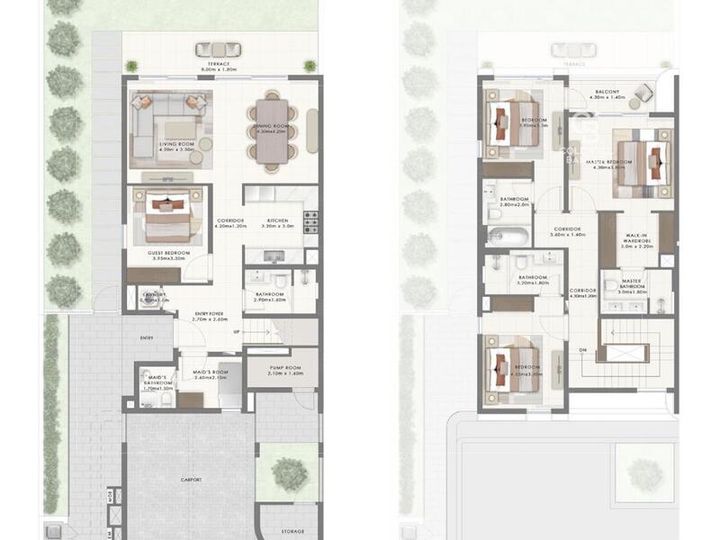 Floor plan - Modern 4BR Townhouse | Park Facing | Single Row