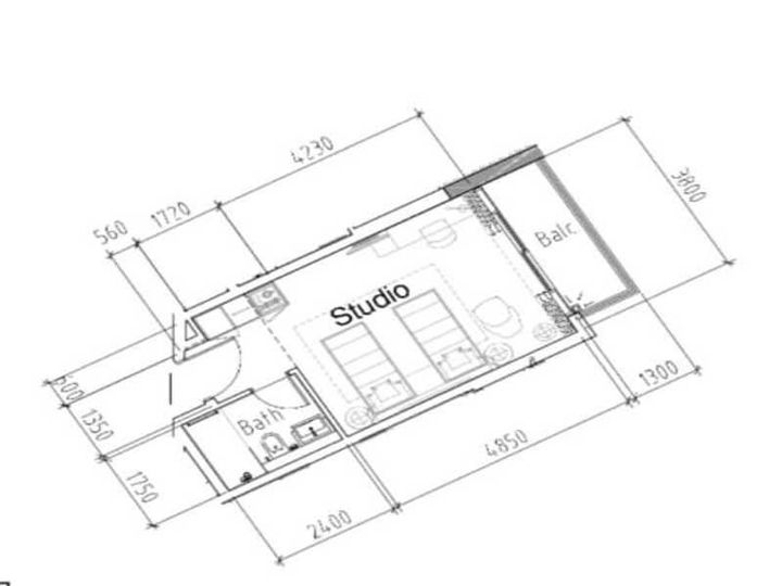 Floor plan - Hotel Apartment | Guaranteed ROI | Investor Deal