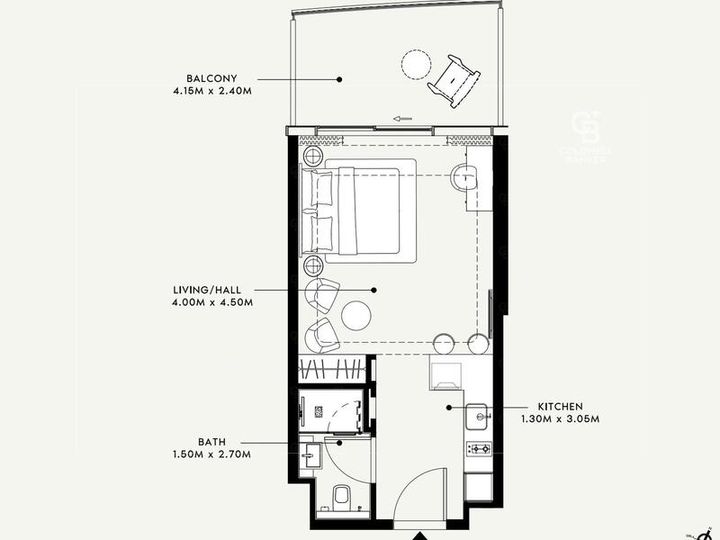 Floor plan - SPACIOUS STUDIO | PIME LOCATION | LUXURY