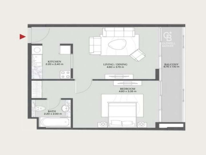 Floor plan - 1BHK | READY TO MOVE | SEMI FURNISHED