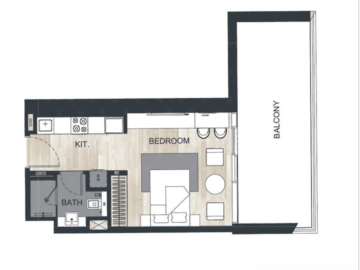 Floor plan - LUXURY STUDIO | HIGH FLOOR | PRIME INVESTMENT