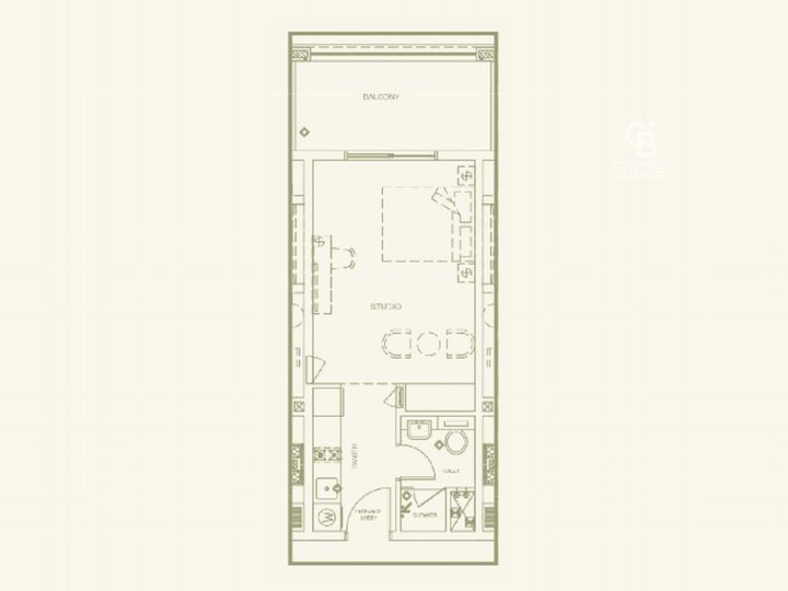Floor plan - Studio for Sale | Prime Location | Dubai South