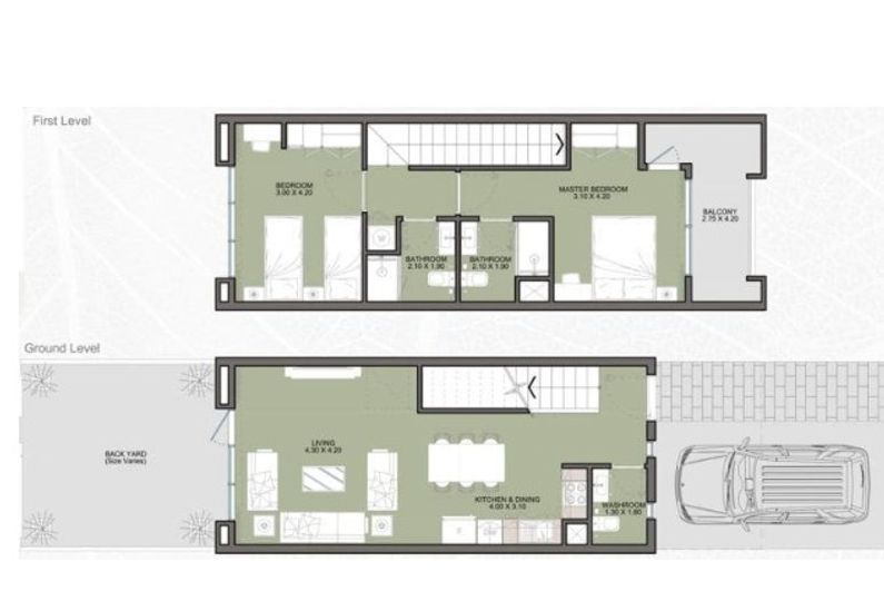 Floor plan - Single Row | Park View | Premium Location
