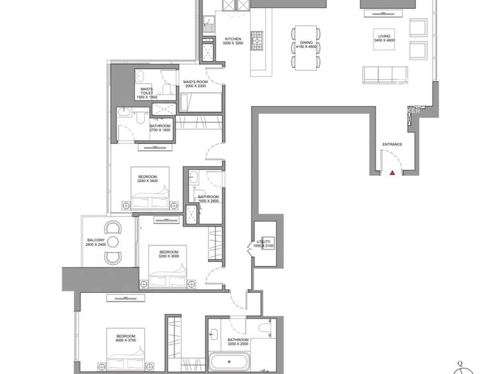 Floor plan - Luxury 3BR+Maid | Lagoon Living | Prime Sobha