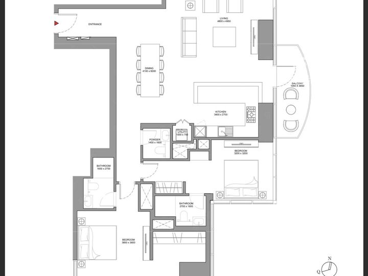 Floor plan - Luxury 2BR | Lagoon Living | Prime Sobha Home