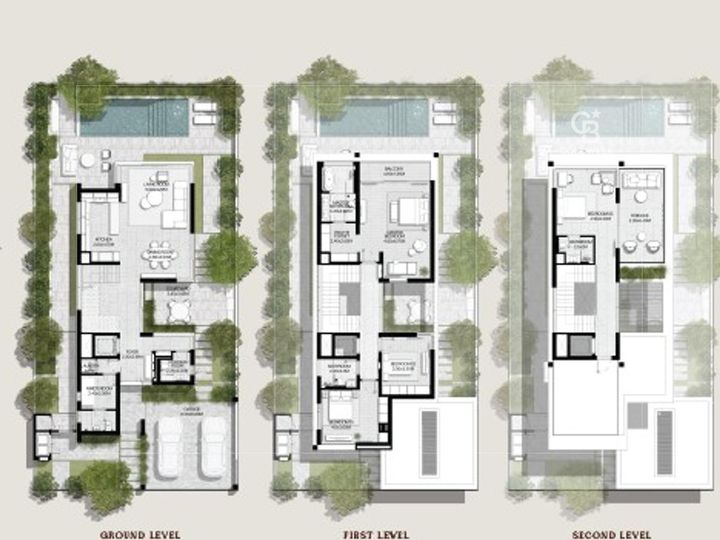 Floor plan - Single Row | 4BR Villa Type A-4S | Nature-Inspired