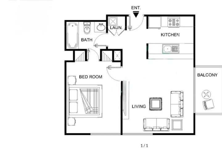 Floor plan - Vacant | Corner Unit | Garden View