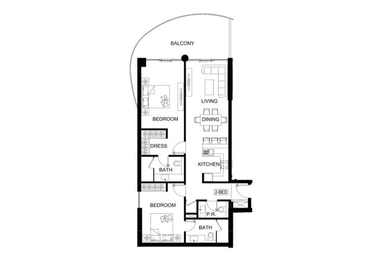 Floor plan - Vastu | Full Lagoon View | WaterFront Living