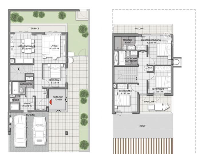 Floor plan - Gated Community | Next to Amenities | Corner Unit