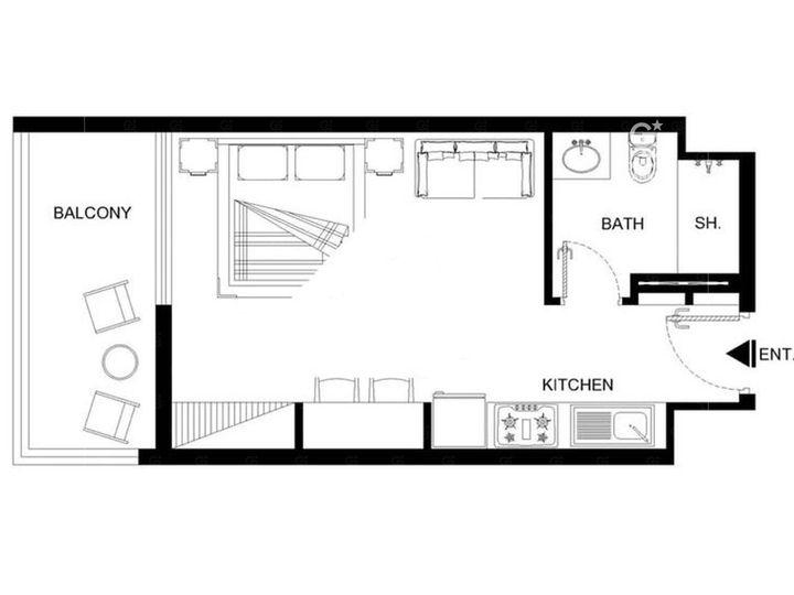 Floor plan - Furnished | Exclusive | Burj Khalifa View | Vacant