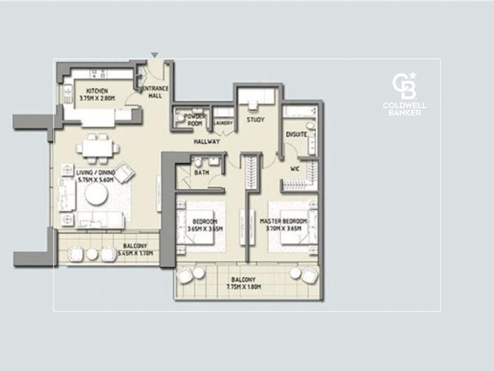 Floor plan - Largest Layout | Vacant | Corner Unit