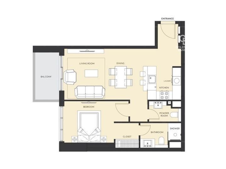 Floor plan - Impeccable Design | Fully Furnished | Vacant