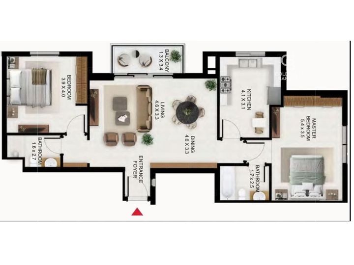 Floor plan - Spacious | Near Metro | High ROI