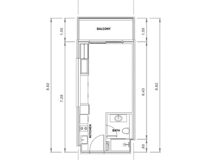 Floor plan - Furnished Studio | Prime Location | Dubai South