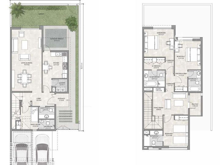 Floor plan - Corner Unit | Single Row | Close Kitchen