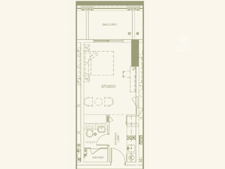 Floor plan - Spacious Studio | Prime Location | Dubai South