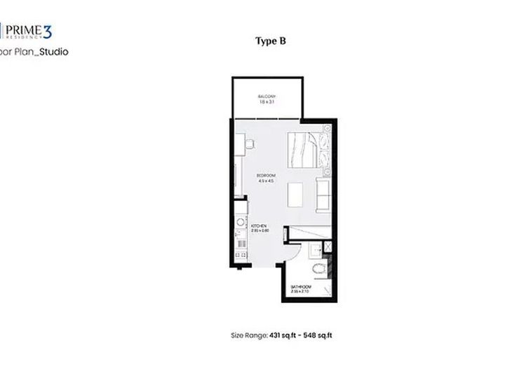 Floor plan - Furnished Studio I Excellent Connectivity