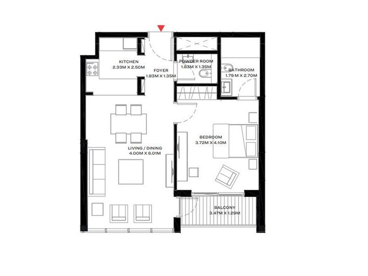 Floor plan - Fully Furnished| Very Spacious| Burj Khalifa View