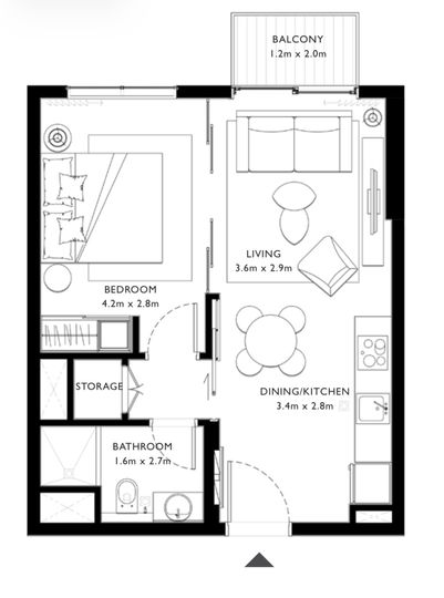 Floor plan - Stylish | Fully Furnished | Premium Amenities